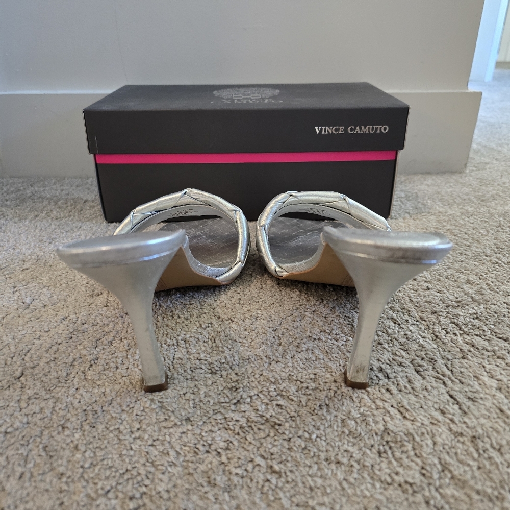 Vince Camuto Brelanie Silver Mule, Women's 11 - Picture 12 of 13